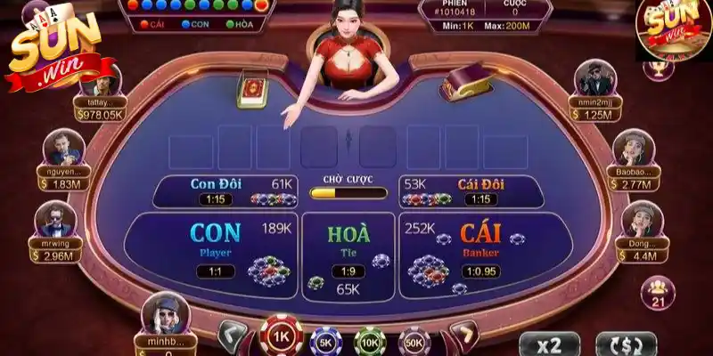 Baccarat Sunwin trò chơi bài đỉnh cao