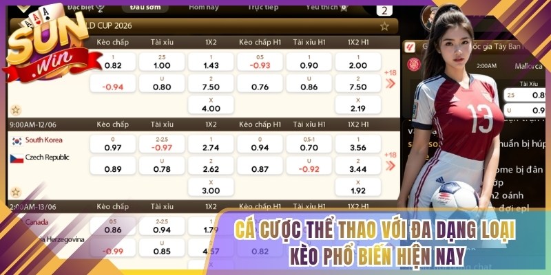Cá cược thể thao với đa dạng loại kèo phổ biến hiện nay